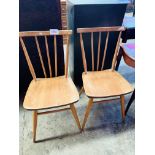 2 1950's Ercol dining chairs.