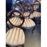 6 balloon back mahogany dining chairs