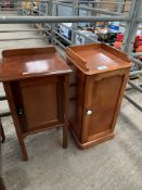 2 mahogany pot cupboards