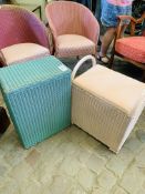 Two Lloyd Loom laundry baskets.