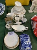 Part Royal Doulton "Gold Concord" dinner service, and other items