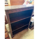 Oak open bookcase.