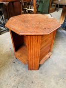 Oak octagonal table.