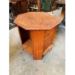 Oak octagonal table.