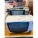 A PYE portable 14 inch TV set, and a boxed Ferguson TV model 3847