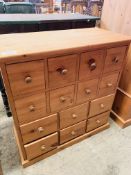 Pine multi-drawer chest