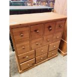 Pine multi-drawer chest