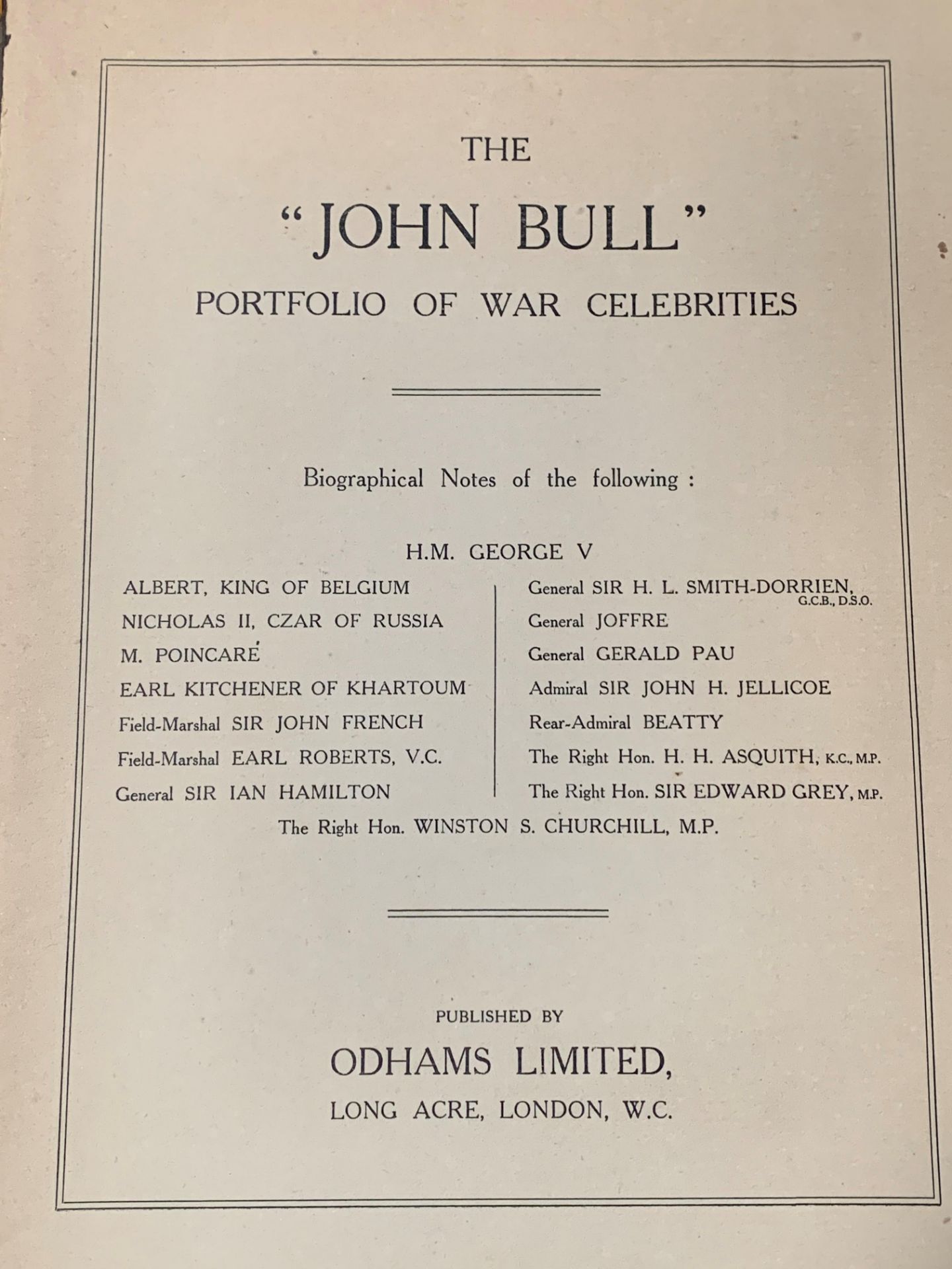 John Bull portfolio of War Celebrities. - Image 2 of 3