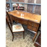 Walnut veneer dressing table.