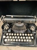 1920s Underwood Standard portable typewriter in original case.