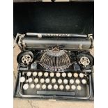 1920s Underwood Standard portable typewriter in original case.