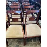 6 mahogany dinings chairs and 2 carvers.