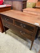 Mahogany chest of 2 over 1 drawers.