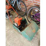 Suffolk Super Colt cylinder mower and grass box.