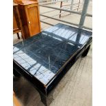 Black lacquered oriental style low table