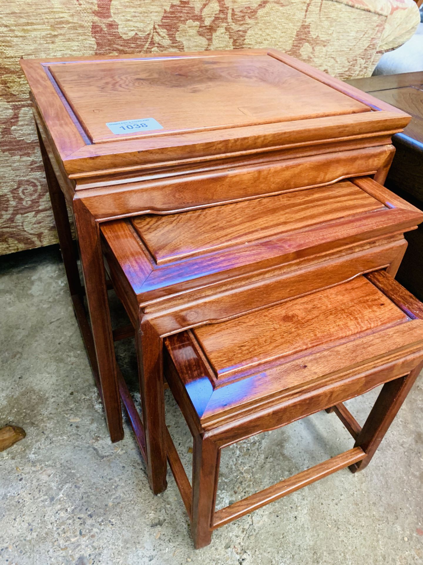 Nest of three oriental style tables. - Image 2 of 2