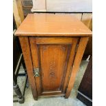 Mahogany pot cupboard.