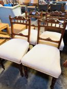 4 Mahogany Edwardian dining chairs