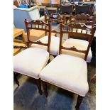 4 Mahogany Edwardian dining chairs