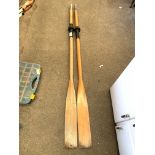 Pair of wooden oars.