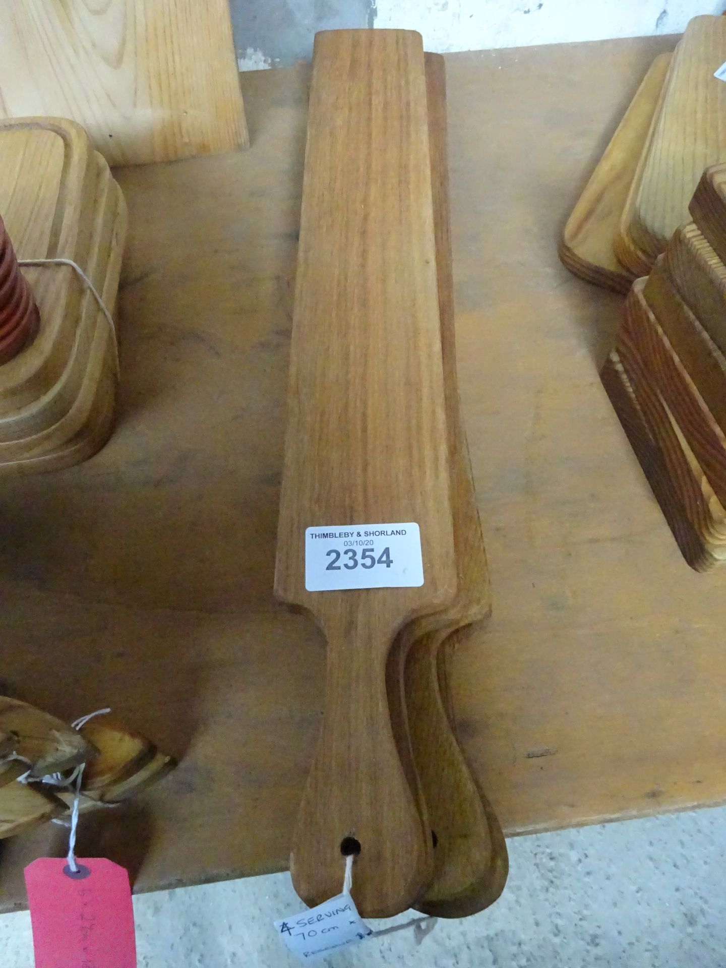 4 wooden serving boards 70cm x 10cm