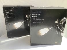 2 Milan 3 light fittings - Homebase