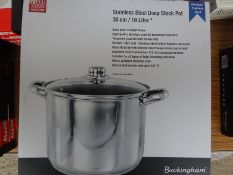 Stainless steel deep stock pot