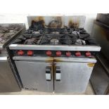 Morwood 6 ring gas cooker with flame failure