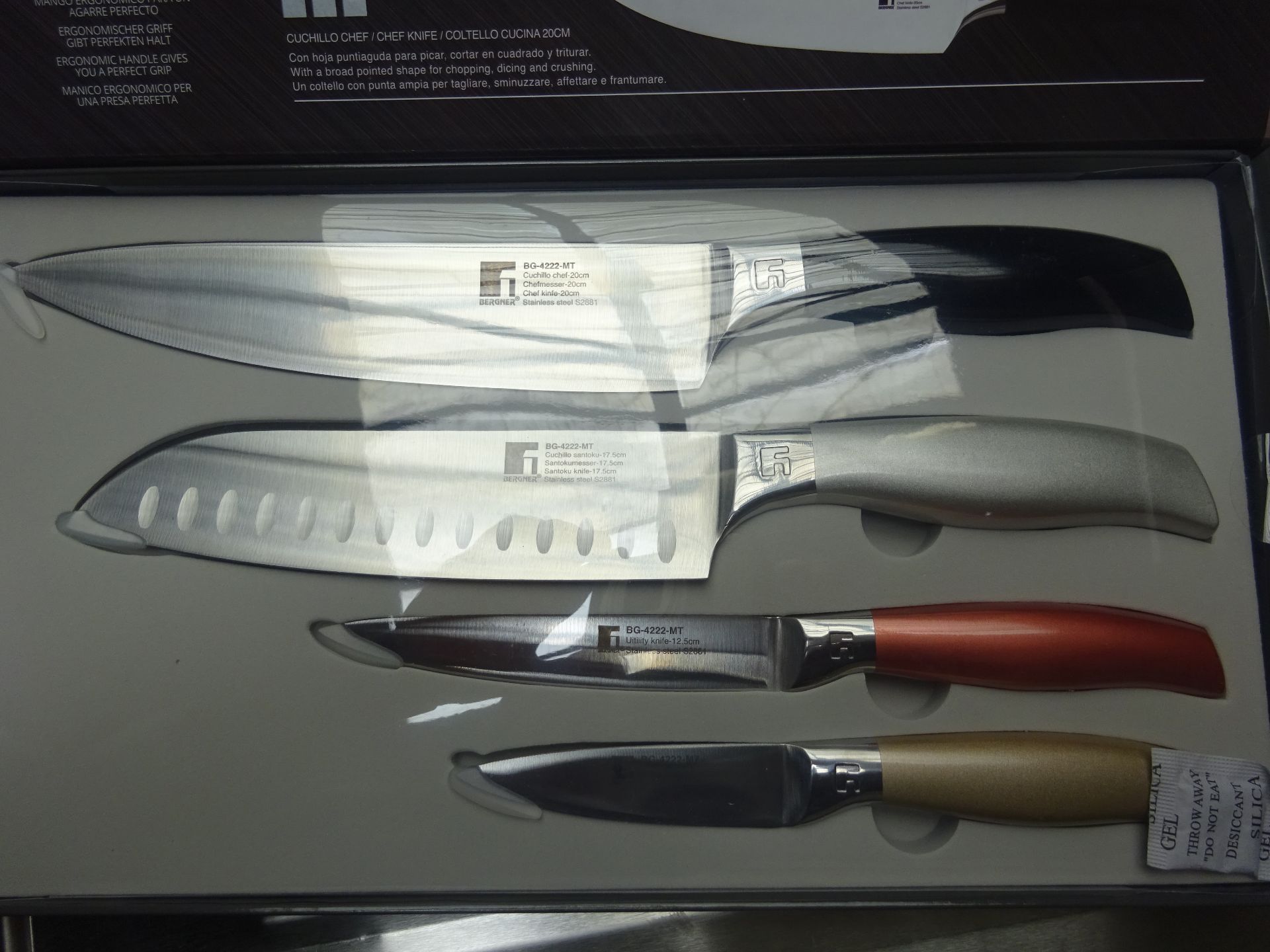 Bergner Neon 4pc knife set