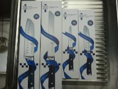 Set of 4 Le cordon Bleu knives, brad, chef, utility & cooks