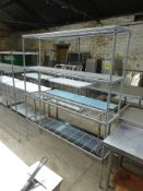 4 tier wire rack H:200cm, W:175cm, D:40cm