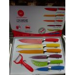 7pc knife set - multicoloured