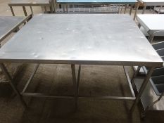Stainless steel prep table H:90cm, W:150cm, D:120cm