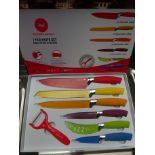 7pc knife set - multicoloured