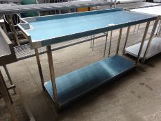 Stainless steel prep table H:90cm, W:170cm, D:60cm
