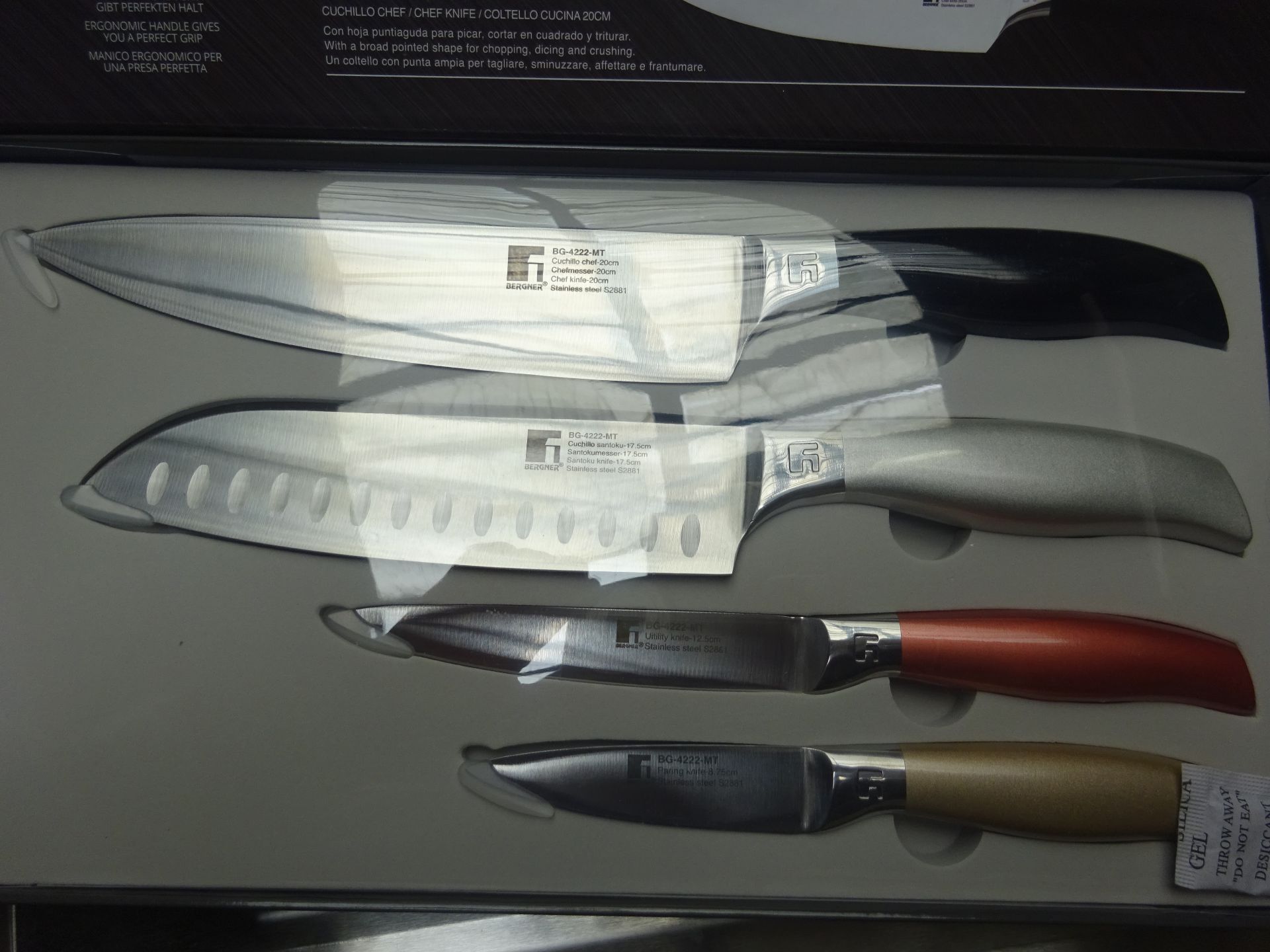 Bergner Neon 4pc knife set