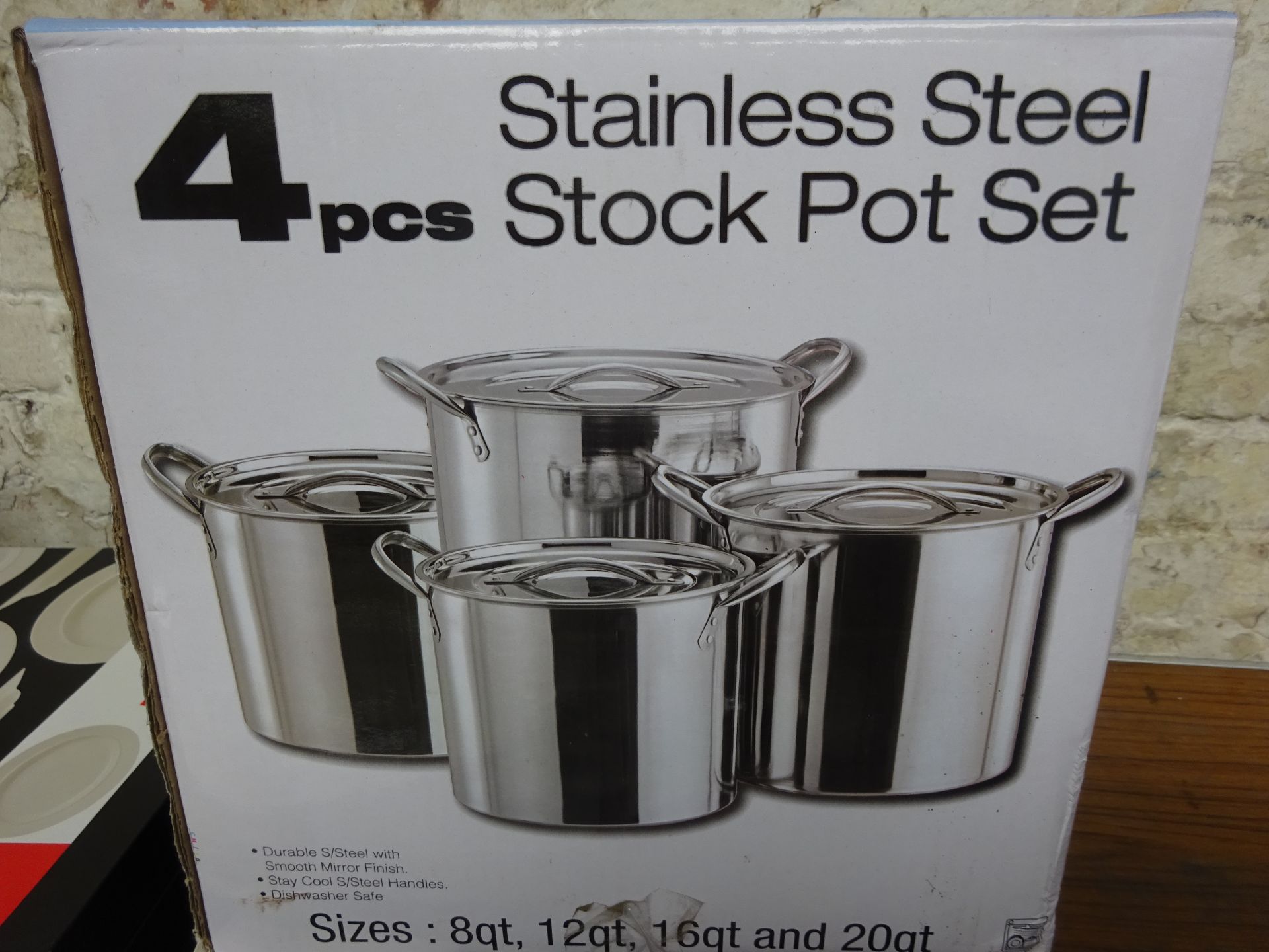 4pc sainless steel stock pot set