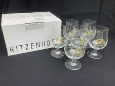 10 boxes of 6 no Ritzenhnoff 0.3L Poretti branded glasses