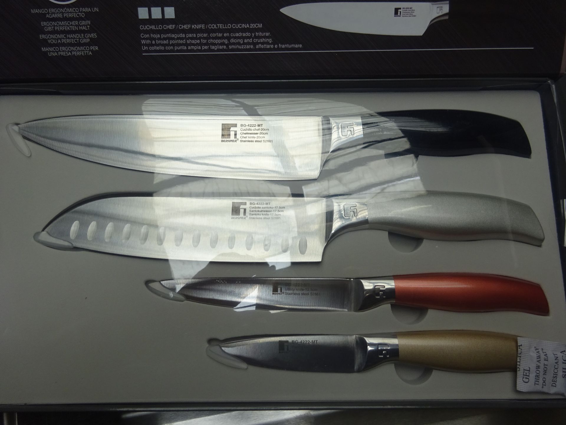 Bergner Neon 4pc knife set