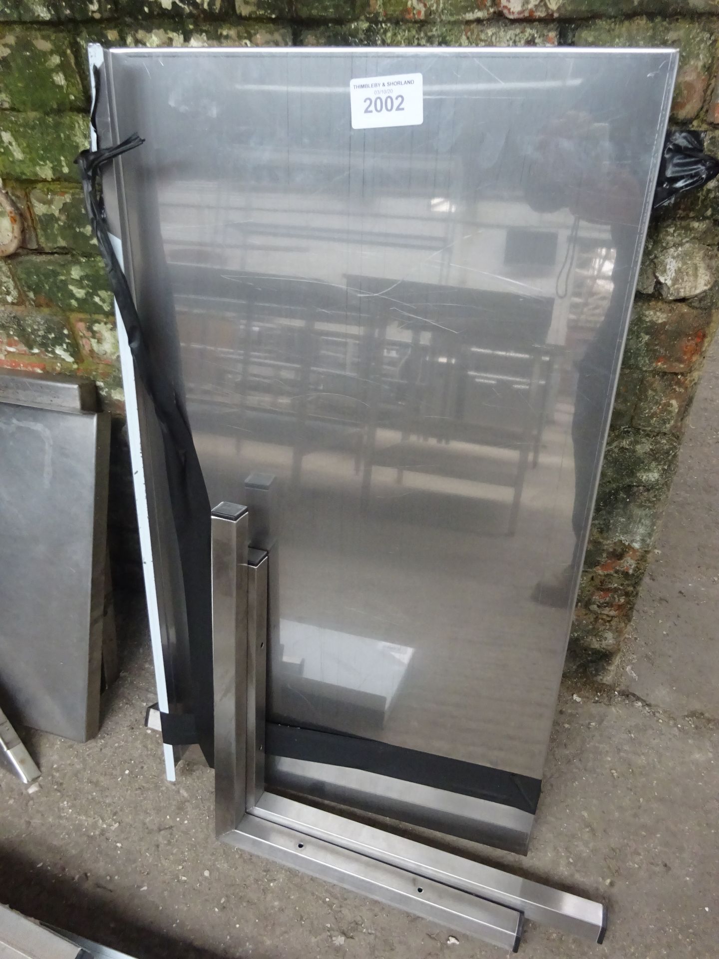 Stainless steel wall shelf & brackets 50cm x 90cm