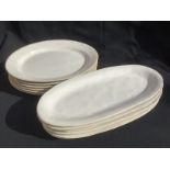 12 oval serving platters 6 no 38cm x 30cm - 6 no 44cm x 21cm