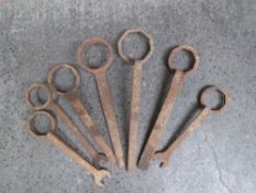 Assorted carriage spanners