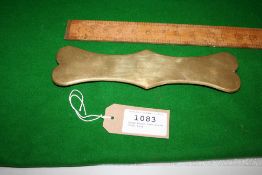 Large brass hame plate, 12ins long