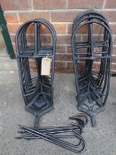 11 x black saddle racks