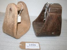 2 South American wooden stirrups