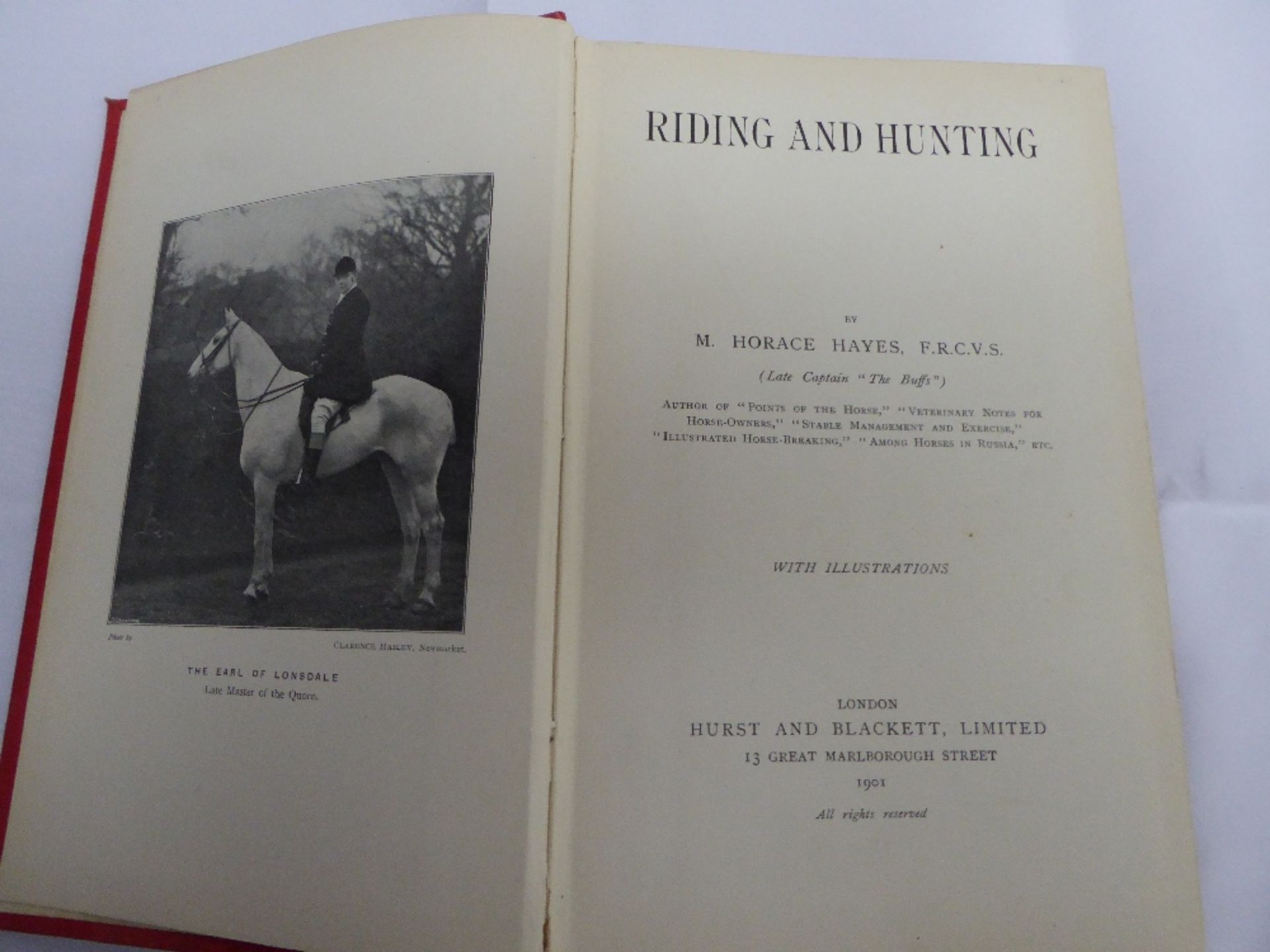 Riding and Hunting by Capt. M.H. Hayes FRCVS, 1901 - Image 2 of 2