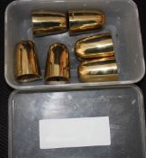 3 sets of brass shaft ends