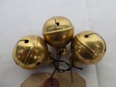 3 x round harness bells - carries VAT