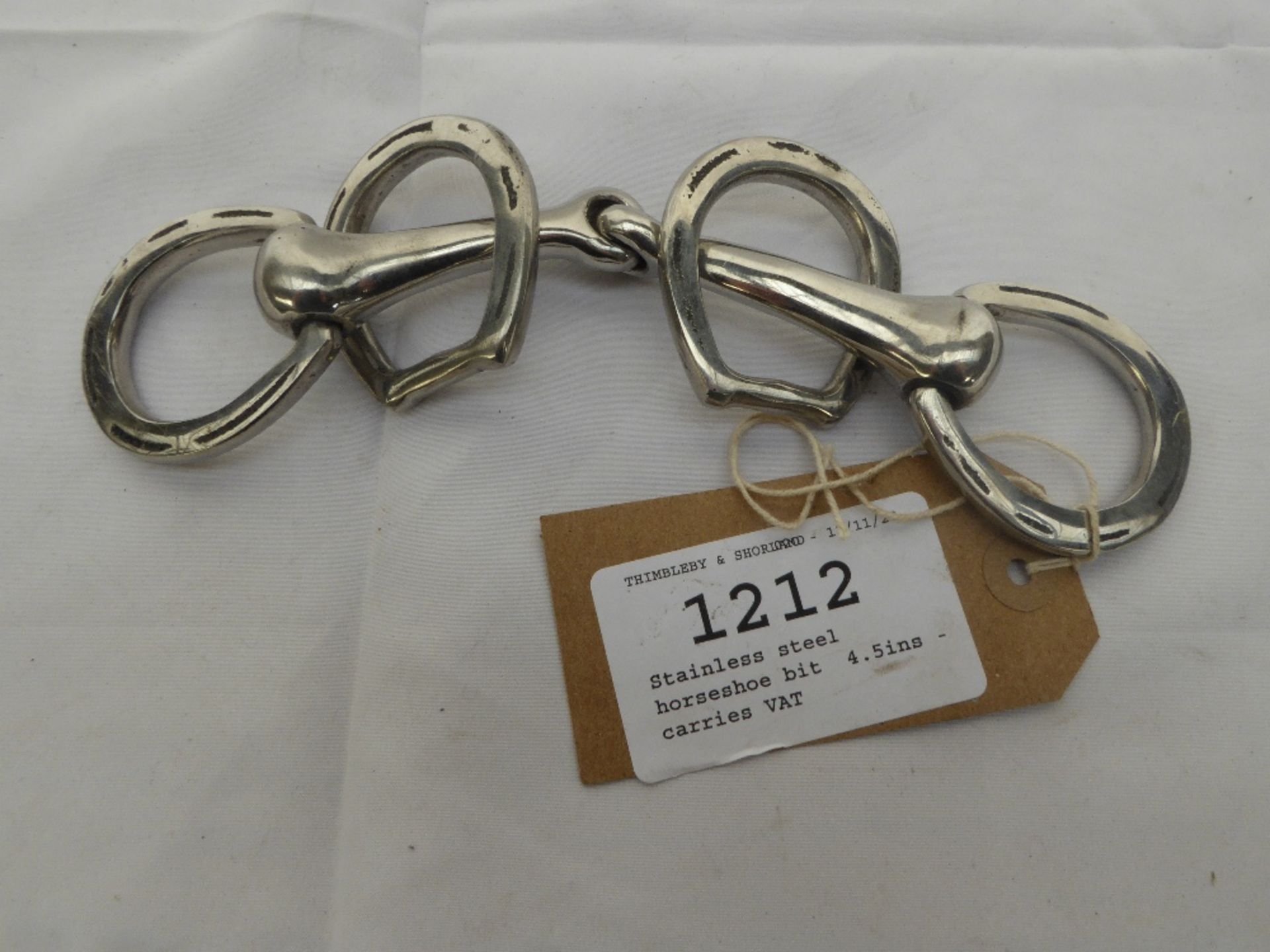 Stainless steel horseshoe bit, 4.5ins - carries VAT
