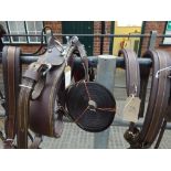 Set of brown/whitemetal breastcollar harness to fit a cob